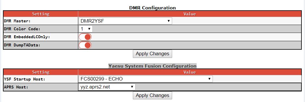 YSF setup DMR2YSF