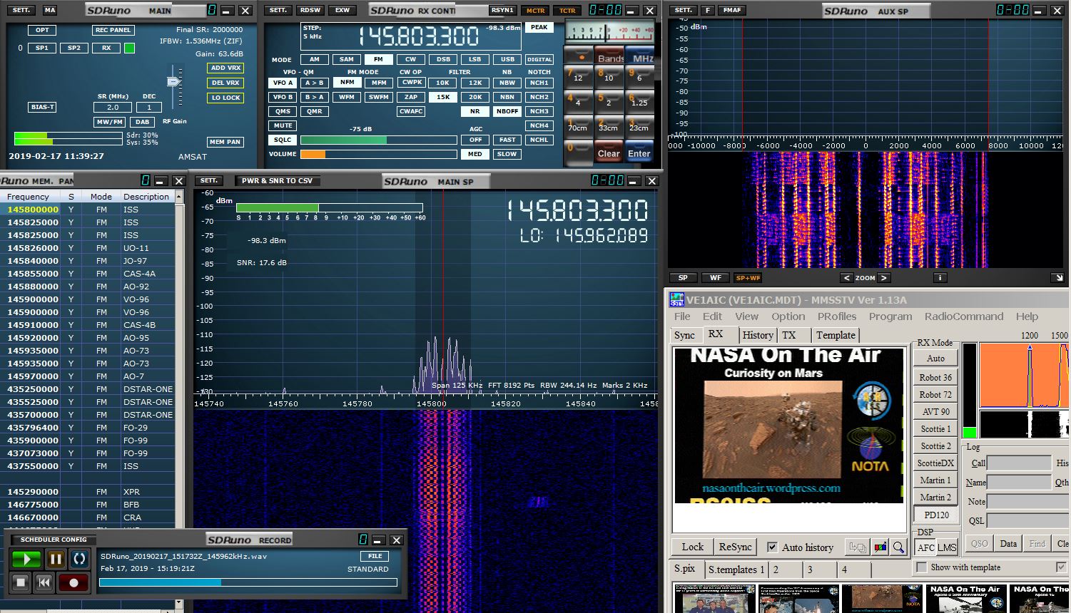 Playback of ISS recording MMSTV