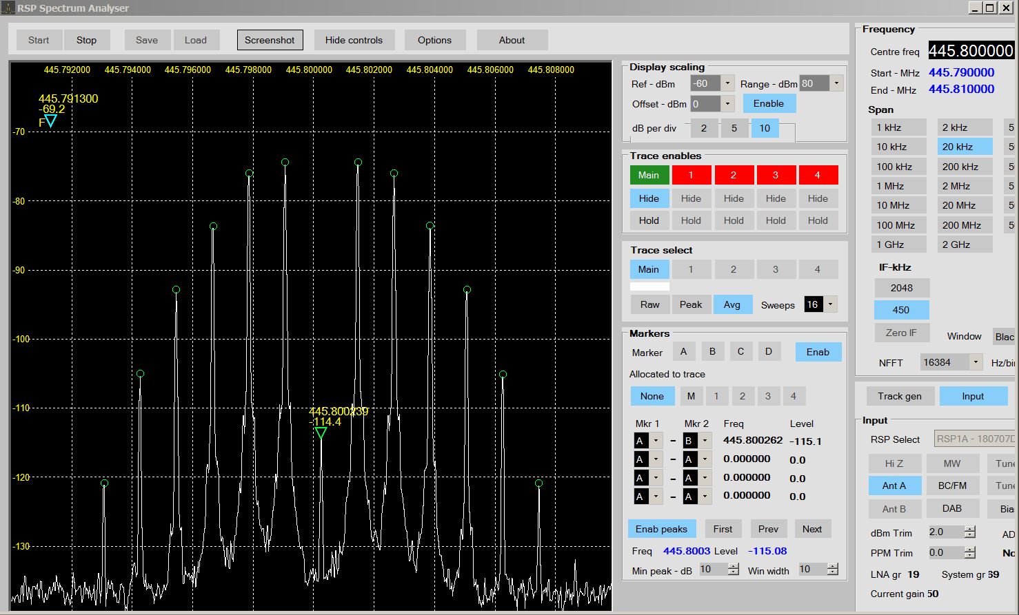 RSP1a Spectrum Analyser
