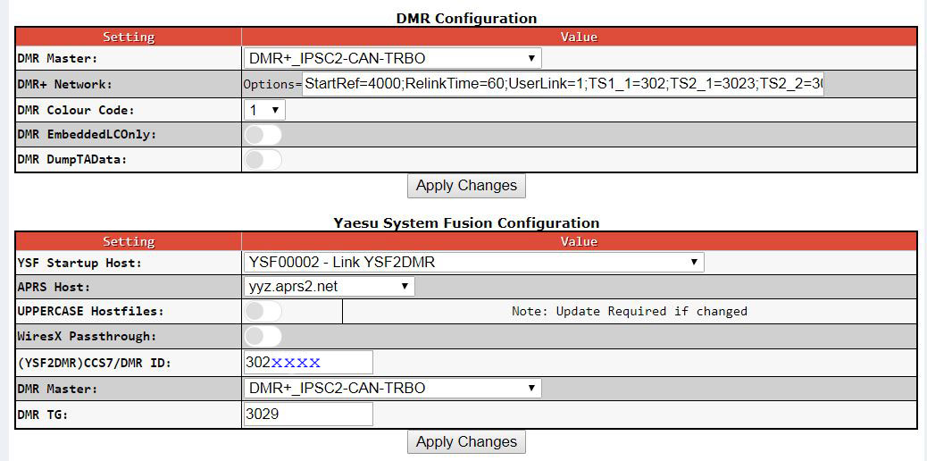 YSF2DMR-Plus-Configuration